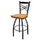 Holland Bar Stool Co 30" Swivel Bar Stool, Pewter Finish, Med Oak Seat 82030PWMedOak - alternate 1